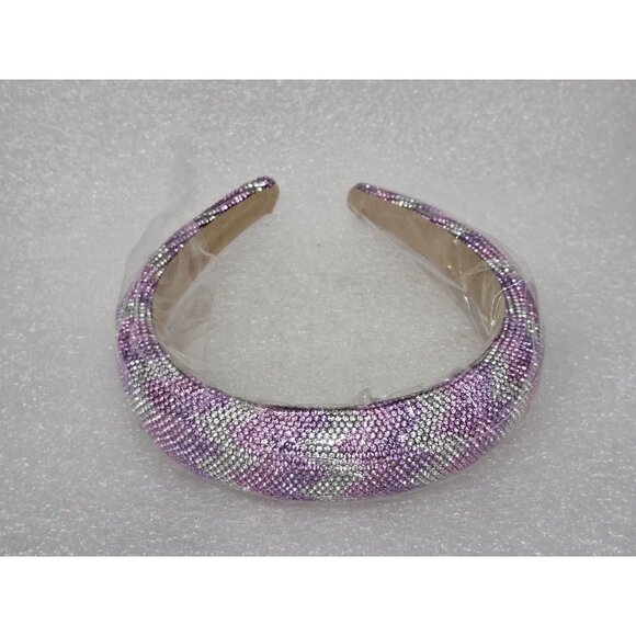 Pink & Purple Rhinestone Padded Headband For Women - Picture 1 of 2